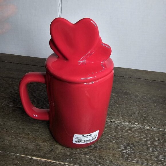NWT Rae Dunn Artisan Better Together Valentine's Day Heart Topper Red Mug - Picture 5 of 10